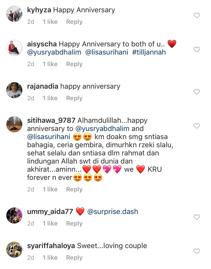 Sweetnya Ucapan Yusry Kepada Lisa Surihani Sempena 