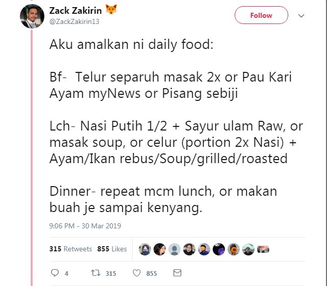 Rahsia Berat Turun 10kg Dalam Sebulan, Lelaki Ini Buktikan 